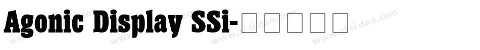 Agonic Display SSi字体转换